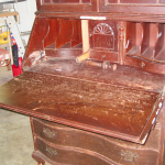 Refinishing antique mahogany secretary desk